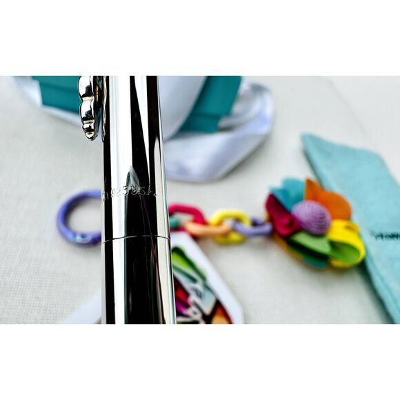 Beautiful🥰 Tiffany & Co Caduceus Clip Retractable Ballpoint Pen in Silver - Picture 5 of 9